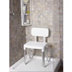 Primanova Cappadocia Sırt Destekli Banyo Taburesi Paslanmaz Malzeme ile Güvenli Kullanım 42x34 cm-M-KV20-01