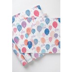 Creapack Doğum Günü Temalı Hediye Paketleme Kağıdı, 10 Adet, 35X50 Cm, Balon Desenli Kuşe Ambalaj Kağıdı