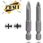 İzeltaş Izeltaş 2'li Yıldız Bits Uç Seti PH2 PZ2 50MM Yüksek Kalite S2 Çelikten Üretilmiştir