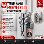 Tekin Yangın Kapısı Emniyet Kilidi Güvenlik Mili Dayanıklı Malzeme ile Güvenli Montaj İçin