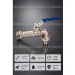MAYAGLORY Aç Kapa 1/2 Küresel Bahçe Musluğu Pirinç Hammedde 13 x 7 cm Uzun Ömürlü ve Dayanıklı Tasarım