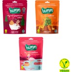 Humm Organic Organik Vegan Zencefilli Portakallı Çilekli Kurabiyeler Atıştırmalık Paketi - 3 Adet (3 Çeşit)