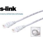 S-Link SL-CAT610 Gri̇ Cat6 10 Metre Kablo