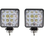 Forza Beyaz Işık 16 LED Kare Sis Farı Lambası 12-24 V Metal Gövde 2 Adet