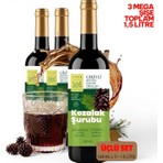 3 x 500 ml Kozak Bergama Vakfı Kozalak Şurubu Giritli Metin Efendi