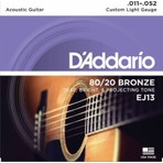 D'Addario EJ13 80/20 Bronze Akustik Gitar Teli (11-52)