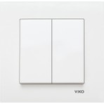 Viko Karre Beyaz 90960702 İkili Komütatör Sıva Üstü Montaj Özelliği ile Modern Tasarım