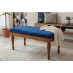 Vivense Avangart Kayın Torna Retro Ayak Bench, Mavi