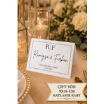 Emtory Home 10 Adet | Katlanır Masa Kartı - Çift Yön Baskı - 9X16CM - Söz Nişan Özel Yazı