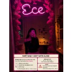 Dekoraven Kişiye Özel Tasarım Üretim Isim-Yazı Neon LED Işıklı Yazı (1 Harf  Örnek Ece Için 3 Adet Almalısınız) Açıklamaya Bakınız Istediğiniz Yazı Rakam