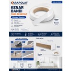 Karapolat Parlak Beyaz Melamin Tutkallı Kenar Bandı 20 mm x 10 Metre