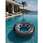 Lutara 70(+3yaş)-80(+5yaş) cm Hiperformance Pvc Malzeme Deniz Simidi Deniz Yaz Havuz Güneş