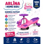 Arlina Home Kids Karınca Kaykay Pedalsız Kolay Kullanım  Sevimli Ayıcık Sepetli Pembe