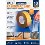 Dünya Magnet 10 Metre Halı Kaydırmaz Bant Süper Güçlü Taşıyıcı Bant, Çift Taraflı Dokuma Teknolojisi En: 5cm