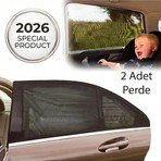 2 Adet Araba Yan Cam Perdesi Sineklik Araç Oto Güneşlik Örtü Perde Kılıf