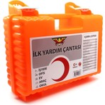 CTR Ticaret Tam Dolu Ilk Yardım Çantası - Işyeri, Ofis, Ev, Araç ve Okul Tipi Duvar Askılı Set (Turuncu)