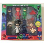 Pj Masks 10'lu Pijamaskeliler Figür Seti Renkli 2-4 Yaş Erkek Çocuklar İçin Hareketli