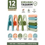 Evima Premium Çamaşır Mandalı Kırılmaz Yaysız Dayanıklı Mandal Seti
