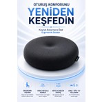 Anva Med Ortopedik Oturma Simidi Yuvarlak Koltuk Minderi Kuyruk Sokumu Destekli Oturma Yastığı