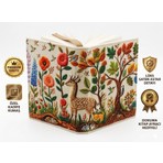 Gofitap Büyülü Orman Kadife Kitap Kılıfı- Premium Kalite- (Saten Astarlı, Dokuma Ayraçlı, Çift Dikişli Dayanıklı Tasarım)