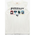 Koton Lisanslı Superman Baskılı Bisiklet Yaka Kolsuz Tişört