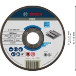 Bosch - 115 * 2, 5 mm Expert Serisi Düz Metal Kesme Diski (Taş) Pro