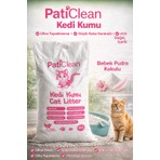 Pati Clean Bebek Pudra Kokulu 20 lt İnce Taneli Süper Topaklanan Kedi Kumu %99 Tozsuz