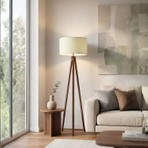 Homing Ahşap Gövdeli Lambader Natural Çizgili Başlık
