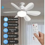 Harlem Sessiz Çalışma 6 Fan Kanat ve Işıklı 40W Uzaktan Kumandalı Tavan Tipi Vantilatör E27 Duy