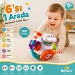 Bbsky Montessori 6'sı 1 Arada Eğitici Bebek Aktivite Topu: 12M+ Seyahat Oyuncağı, Duyusal Gelişim ve Ince Motor Becerileri Için 1 Yaş Doğum Günü Hediyesi