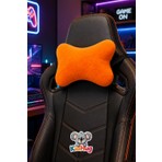 Kidhug Sandalye Boyun Yastığı Oyuncu Koltuğu Koltuk Başlığı Peluş Boyun Desteği 24X12 cm - 1 Adet - Renk Seçenekleri - Turuncu Pembe Siyah Kahverengi Kırmızı