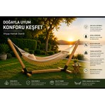 Umut Park Metal Ayaklı Bahçe Hamak(Meşe Renk).