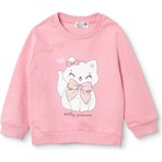 Hellobaby Kız Bebek Sweatshirt Hayvan Baskılı Bisiklet Yaka Long Sleeve