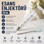 GmsMak Esans Enjektörü 20 ml ve Paslanmaz Çelik iğne (8 cm)