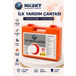 Nksky 59 Parça İlk Yardım Çantası ve İlk Yardım Seti Duvara Monte Ecza Dolabı İş Yeri Ofis Ev Araç İçin