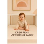 Krem Bebek Lastikli Çarşaf %100 Pamuklu Penye Park Yatak | 60X120 | 70X110 | 70X120 | 70X130 | 70X140