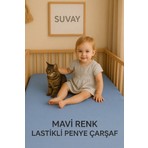 Mavi Bebek Lastikli Çarşaf %100 Pamuklu Penye Park Yatak | 60X120 | 70X110 | 70X120 | 70X130 | 70X140