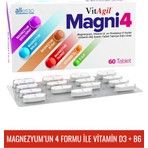 Allergo Vitagil Magni4 - Magnezyum Vitamin D3 P5P 60 Tablet