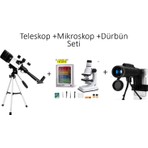 Elvinsa 3'lü Set Uzay ve Kara Teleskopu ile Ay ve Gezegen Gözlemi için Taşınabilir Tripod