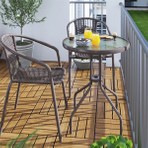 Koçtaş Bari Bistro Bahçe Balkon Seti Kahverengi Rattan Malzeme ile Modern Tasarım ve Konforlu Kullanım