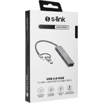 S-Link Sw-U332 Type-C - Usb3.0 1000Mbps 3 Port Usb Gigabit Ethernet Adaptör