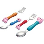 Peppa Pig Figürlü Çocuklar İçin Çatal Kaşık Seti Renkli ve Eğlenceli Tasarım