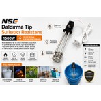 Nse Daldırma Tip Su Isıtıcı Rezistans 1500W – Kova, Kova Tipi ve Kamp Kullanımı Için Taşınabilir Elektrikli Su Isıtıcı