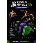 Allmart 25-35-45 KG Direnç Bandı Seti Kas Geliştirme Lastiği Fitness Pilates Cross Training Bant 3 Sertlik
