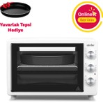 Simfer 3420 Beyaz 34 LT Statik Mini/Midi Fırın - 4 Fonksiyon, Programlanabilir Pişirme & Isı Kontrol Sistem