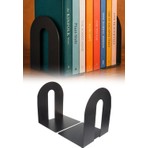 Omilife 2'li Siyah Metal Kitap Desteği Kitap Tutucu Masa Raf Ofis Düzenleyici 15x10x8 cm