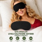 Baffhome Premium Işık Geçirmez Uyku Bandı - Yumuşak  Dokulu Gece Göz Maskesi