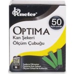 Optima Kan Şeker Ölçüm Çubuğu 50 Adet Büyük Okunabilir Ekran ile Hızlı Sonuç Sağlayan