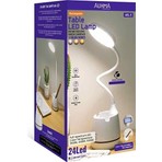 Auhma Atl-5  Şarjlı Dokunmatik 24 LED 3 Modlu Çalışma Okuma Işığı Esnek Gövdeli Masa Lambası Beyaz