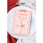 Metranya Bekarlığa Veda Partisi Masa Kartı 15 Adet Bride To Be Sunum Yemek Tabağı Süsü Gelin Nedime Motto